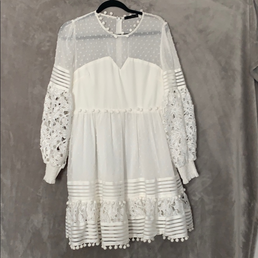 White baby doll dress